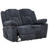 Renner 59 in. Upholstered Manual Reclining Loveseat with Lever - Dark Grey | Causeuse inclinable manuelle Renner de 59 po rembourree avec levier - Gris fonce