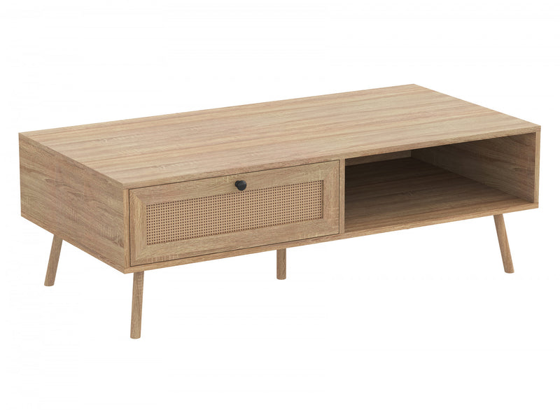 Coffee Table With Storage - Natural Wood Look