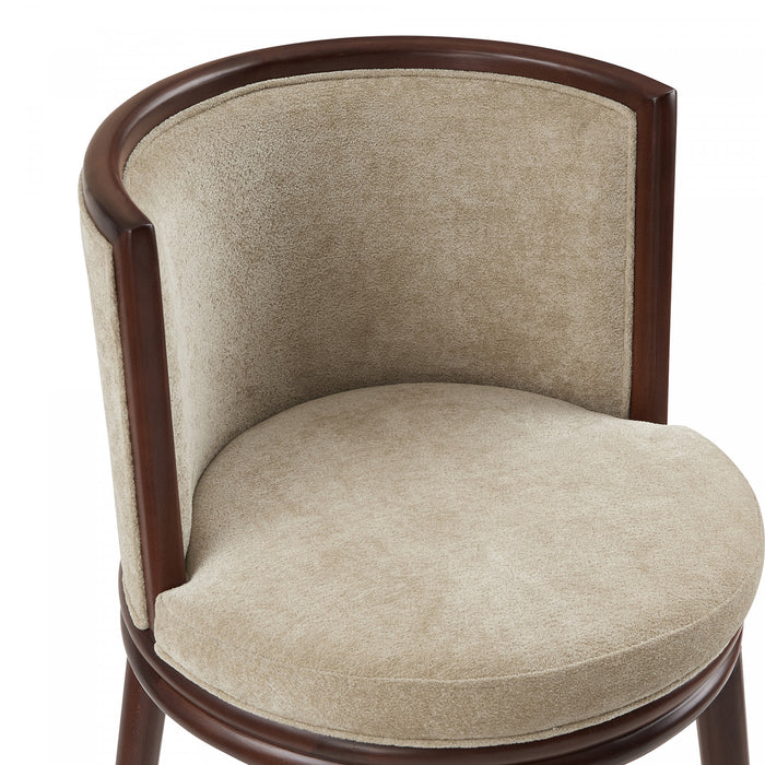 Evalyn Modern Wood Upholstered Counter Stool in Natural - Set of 2