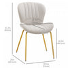 HOMCOM Dining Chairs Set of 2 with Cushioned Backrest