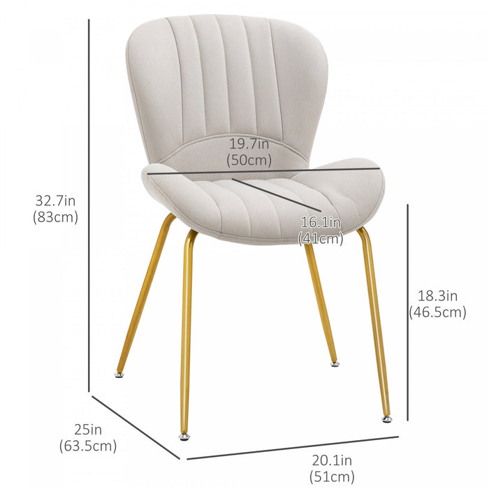 HOMCOM Dining Chairs Set of 2 with Cushioned Backrest