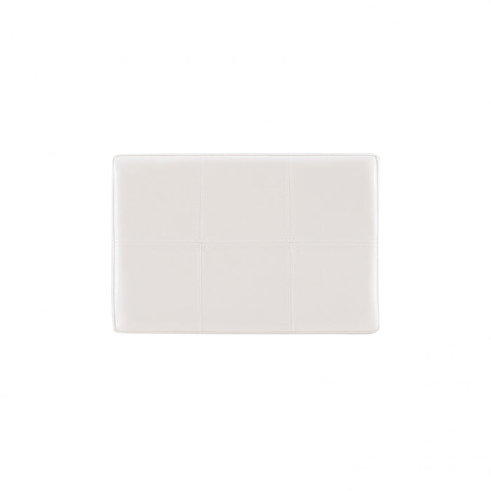 Claridge Fabric Backless Counter-Height Stool - White