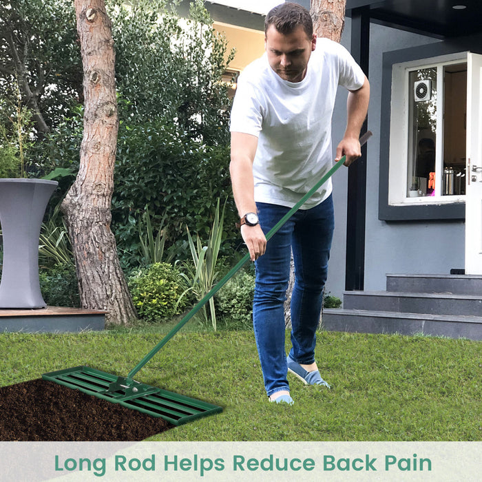 Costway Lawn Leveling Rake 36\" X 10\" Heavy Duty Level Lawn Tool For Garden Backyard/lawn