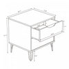 Avira Mid-Century Modern 20" Nightstand in Olive Green (2-Drawer) | Table de nuit Avira Mid-Century Modern 20" en vert olive (2 tiroirs)