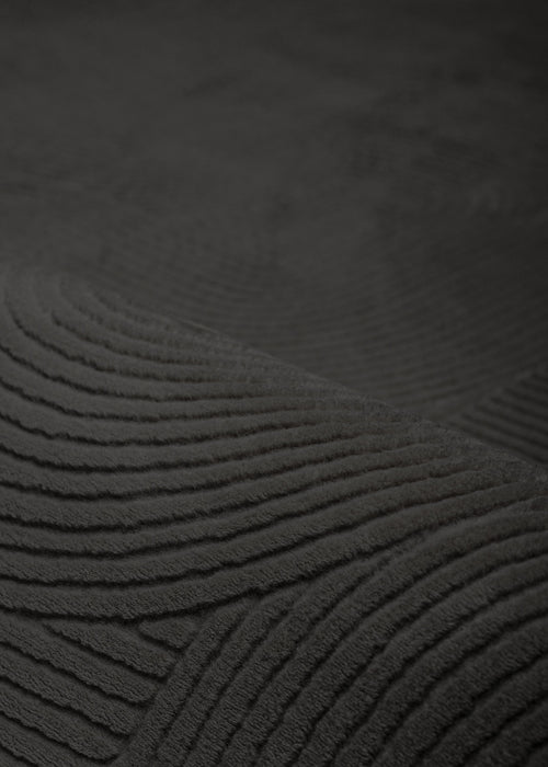 Elion Contemporary Charcoal Washable Rug 2'8\" x 8'0\" Indoor Area Rug