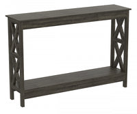 47” Console Table With 1 Shelf - Dark Grey 