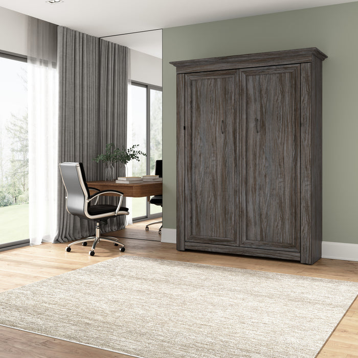 Bestar Versatile 66 W Full Murphy Bed - Walnut Grey