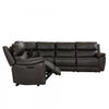 Rocco 6-Piece Leather Match Power Reclining Sectional with Adjustable Headrests and Storage Console - Espresso | Rocco Sectionnel inclinable motorise 6 pieces en similicuir avec appuie-tetes reglables et console de rangement - Espresso