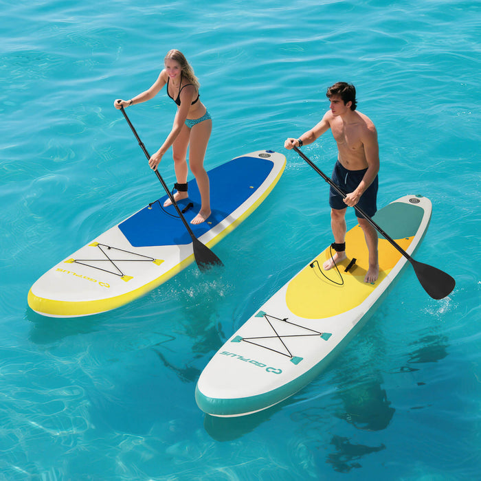 Goplus 11' Inflatable Stand Up Paddle Board Whth Accessories Paddle Hand Pump Repair Kit, Dark Blue