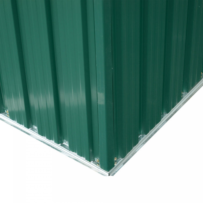 Outsunny 6' X 8.5' Garden Storage Shed, Metal Tool Storage House With Pc Boards And Double Doors For Outdoor Patio Yard, Dark Green