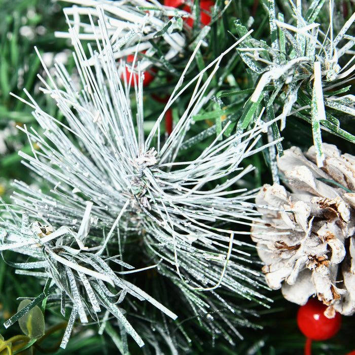Homcom 2-pack 2 Ft. Pre-lit Artificial Christmas Trees For Outdoors