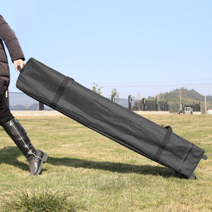 Outsunny 10' X 10' Pop Up Canopy Tent With Sand Bags, Upf 50+ Instant Sun Shelter, Tents For Parties, Height Adjustable, With Wheeled Carry Bag, For Outdoor, Garden, Patio, Black