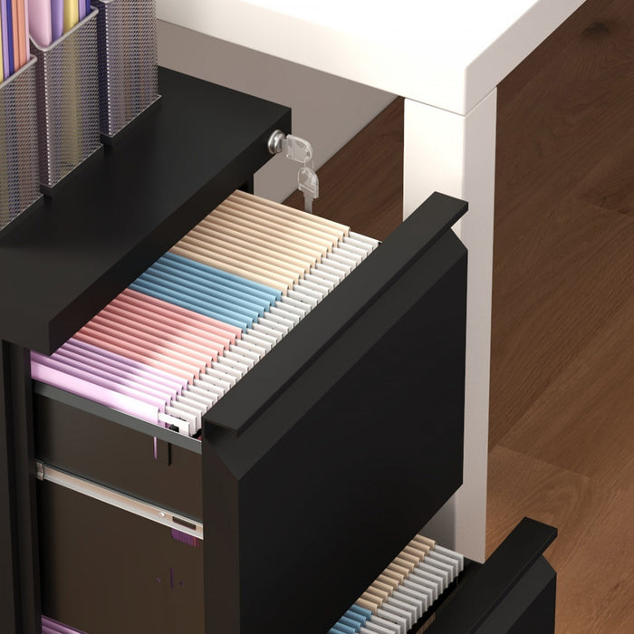 Vinsetto 2-drawer Vertical Filing Cabinet For Letter A4 Legal Size