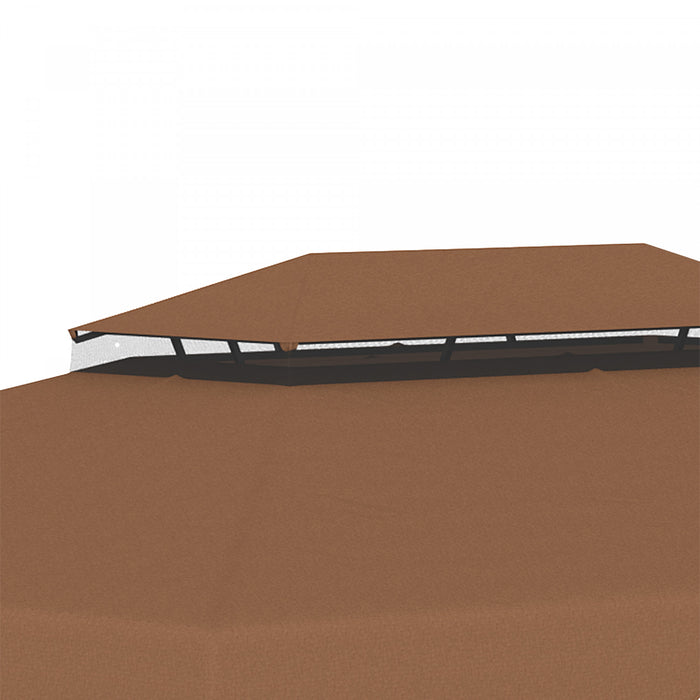 Outsunny 13.1' X 9.8' Gazebo Replacement Canopy, Gazebo Top Cover With Double Vented Roof For Garden Patio Outdoor (top Only), Coffee