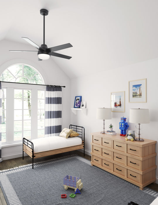 Aerodyne Ceiling Fan with Light Fixture - Black