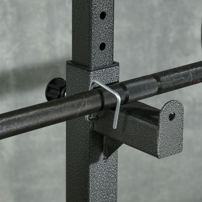 Soozier Adjustable Squat Rack, Bench Press Rack, Black
