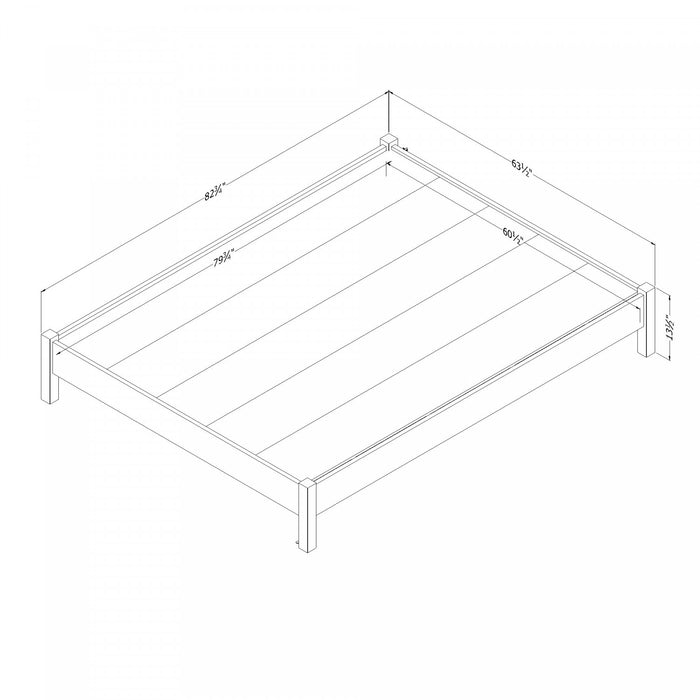 Step One Essential Queen Platform Bed - Nordik Oak 
