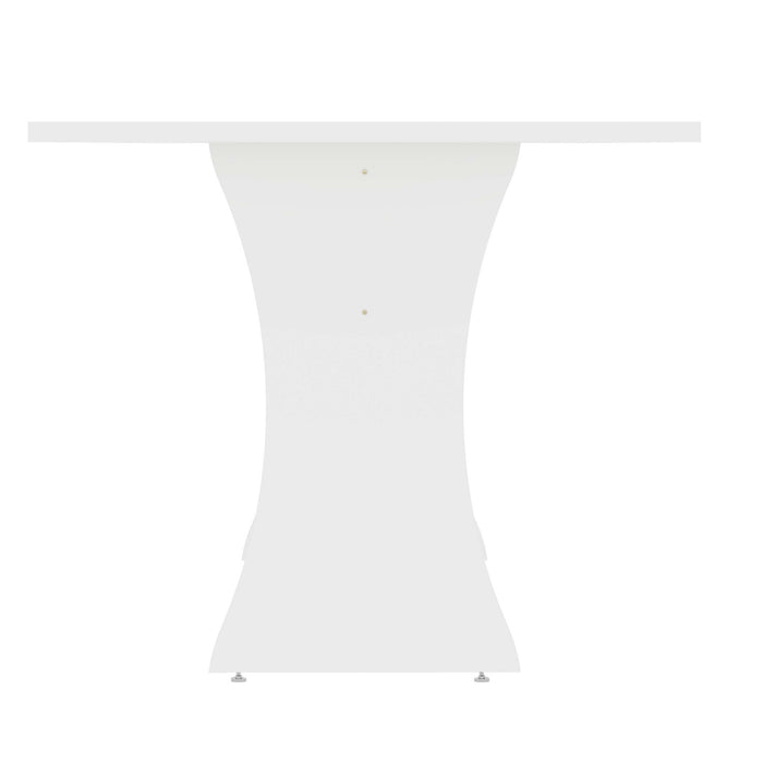Coney Mid-Century Modern 53\" Dining Table in White