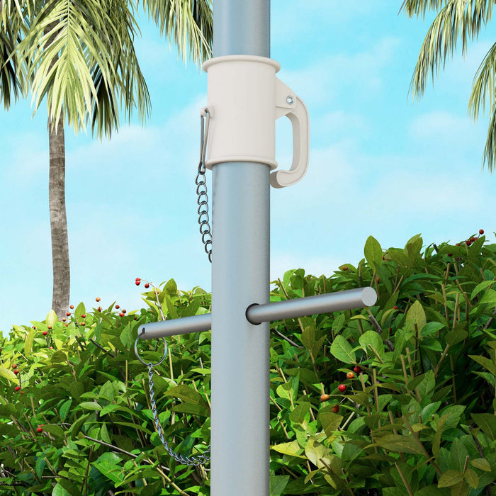 Outsunny 6' Portable Beach Umbrella With Sand Anchor Tilt Bag Multicolour