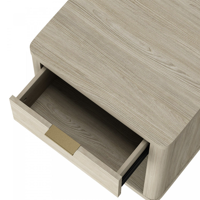 Evelyn Modern 20\" Nightstand in Natural (1-Drawer) - Set of 2