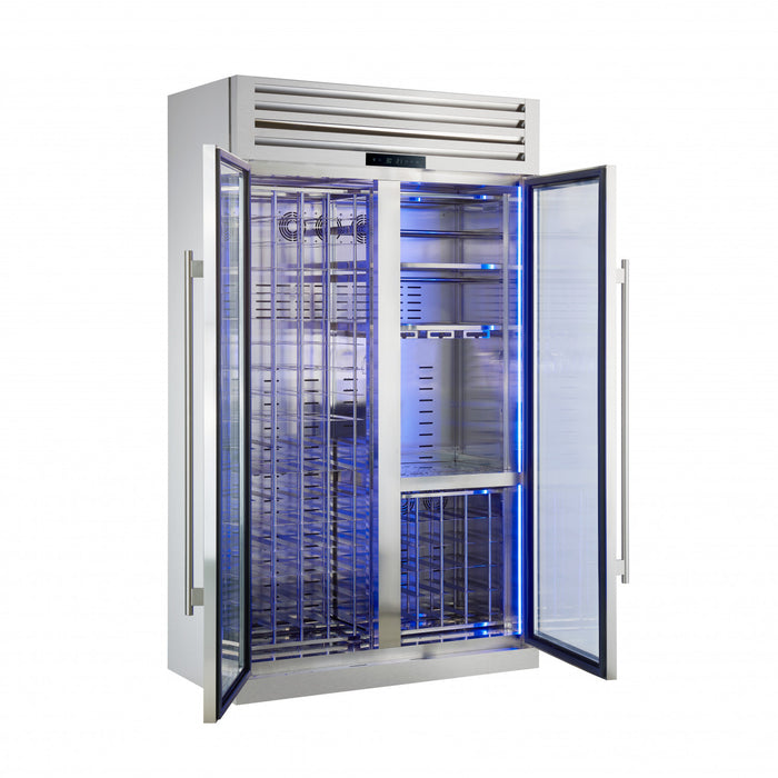 FORNO Abruzzo 48\" Wine Cooler, Dual Zone, 30 cu.ft., 130 bottles Stainless steel- FWCDR6680-48S