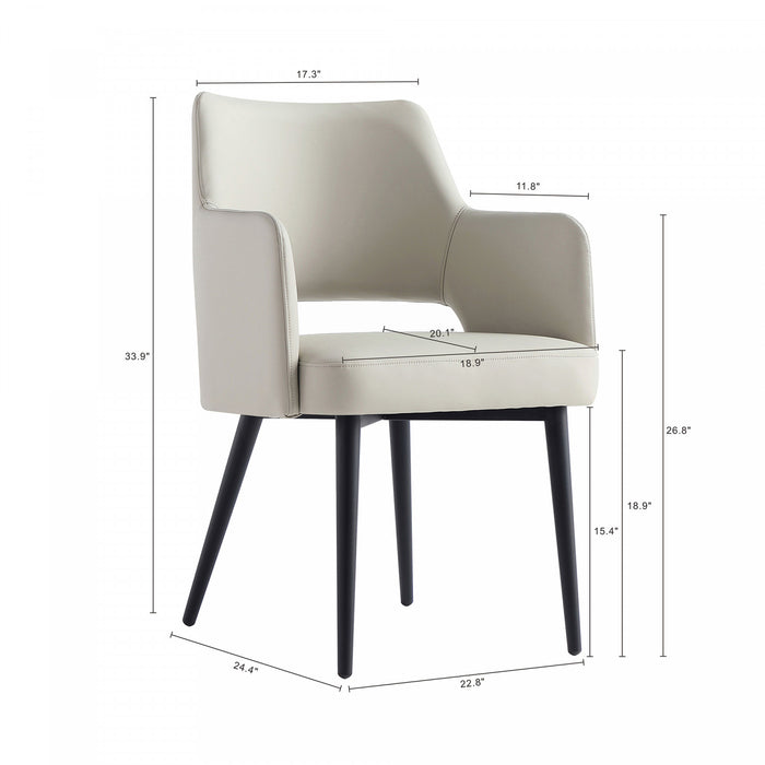 Tremont Modern 6-Piece Dining Chair Set in Stone Gray