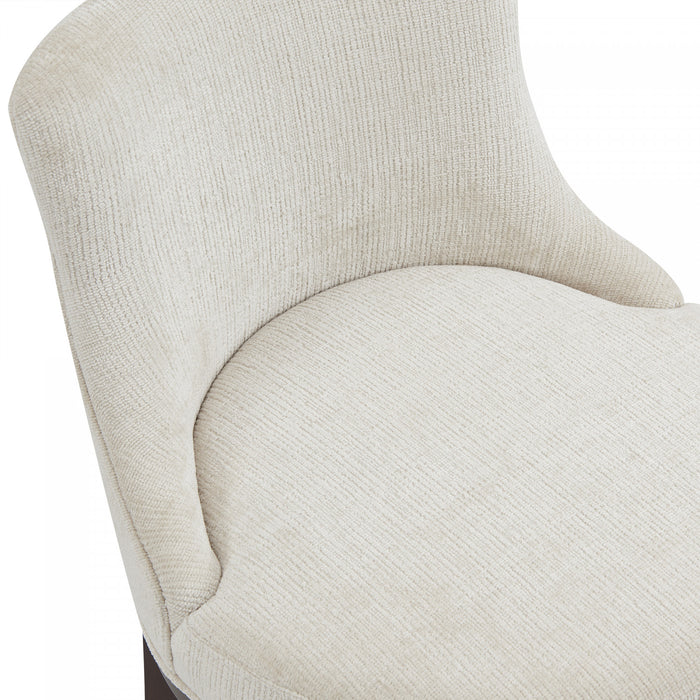 Lucia Modern Chenille Wood Upholstered Barstool in Natural - Set of 3