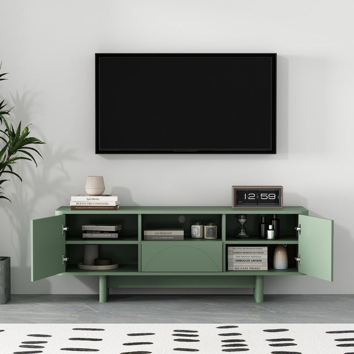 Ella Modern 59\" TV Stand in Sage Green