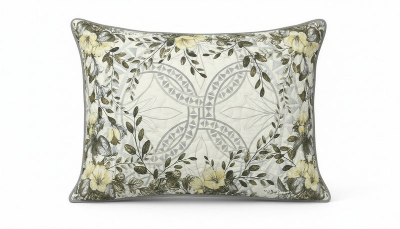 Forever Yellow 3-Piece Reversible Floral Quilt Set King Size