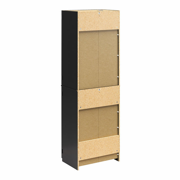 Ameriwood Home 72\" 4-Door Storage Cabinet - Black