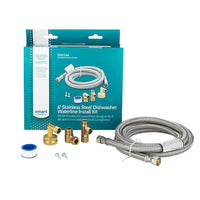 Smart Choice 6 Ft. Stainless Steel Dishwasher Waterline Install Kit - 5304497360 