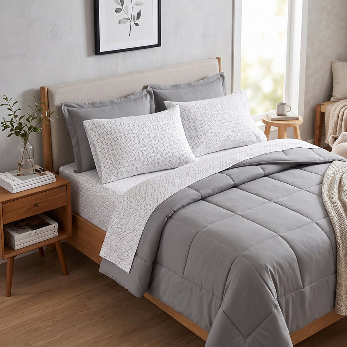7-Piece Double Reversible Comforter Set