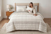 Linden 5-Piece Queen/Double Clipped Jacquard Comforter Set  | Ensemble Douillette 5 Morceaux Linden (Grand Lit/Double)