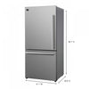 Forno Milano Espresso 31 Inch Bottom Freezer, Stainless Steel, 17.2 cu.ft. - FFFFD1786-31S | Refrigerateur Milano Espresso de 31 po avec congelateur inferieur, acier inoxydable, 17,2 pi³ – FFFFD1786-31S