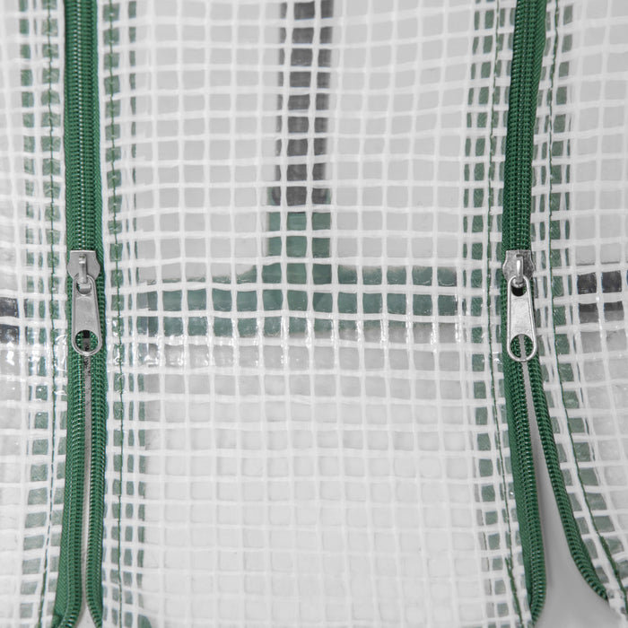 Outsunny 6' X 3' X 3' Portable Tunnel Greenhouse Outdoor Garden Mini With Large Zipper Doors & Water/uv Pe Cover White