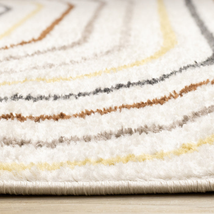 Marley Multi-Colour Double Rainbow Area Rug - 7'10\" x 10'6\"