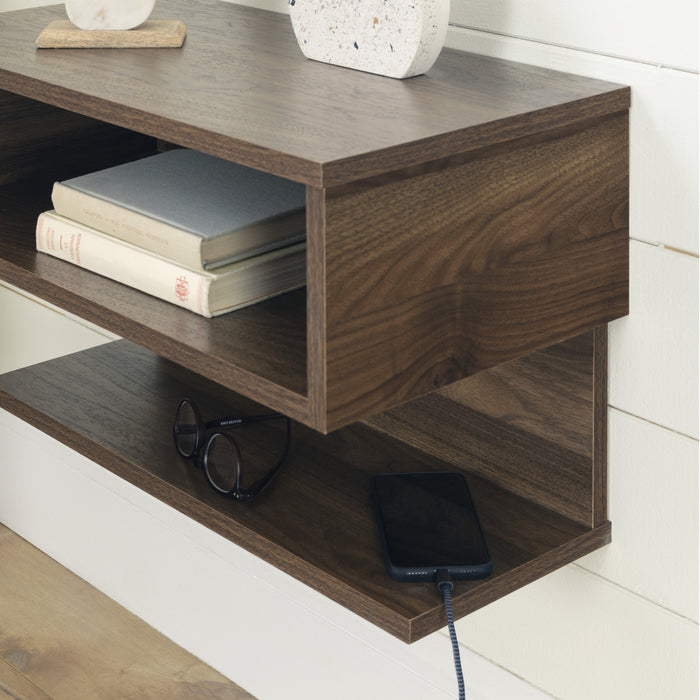 Sazena Floating Nightstand - Natural Walnut 