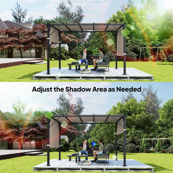 Outsunny 2 Pcs 18 x 4ft Pergola Shade, UV Protection Pergola Canopy, Khaki