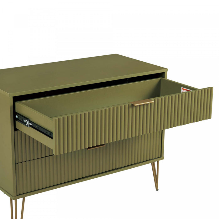 Dumbo Modern 2-Piece Dresser Set in Olive Green