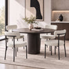 HOMCOM Dining Chairs Set of 4 Kitchen Chairs with Steel Legs, Beige