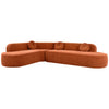 Vista 122 Inch Extra Large Sectional Sofa with Curved Design and High-Resilience Foam, Orange | Vista Canape Sectionnel Extra-Large 122 po a Design Courbe et Mousse Haute Resilience, Orange