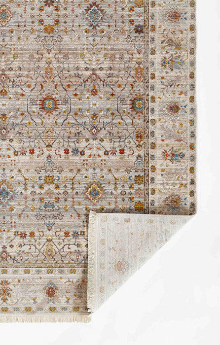 Zaina Traditional 8'0\" x 10'0\" Area Rug in Grey Indoor Area Rug