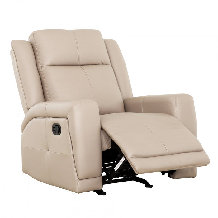 Hollis 37 in. Upholstered Rocker Recliner Chair - Taupe