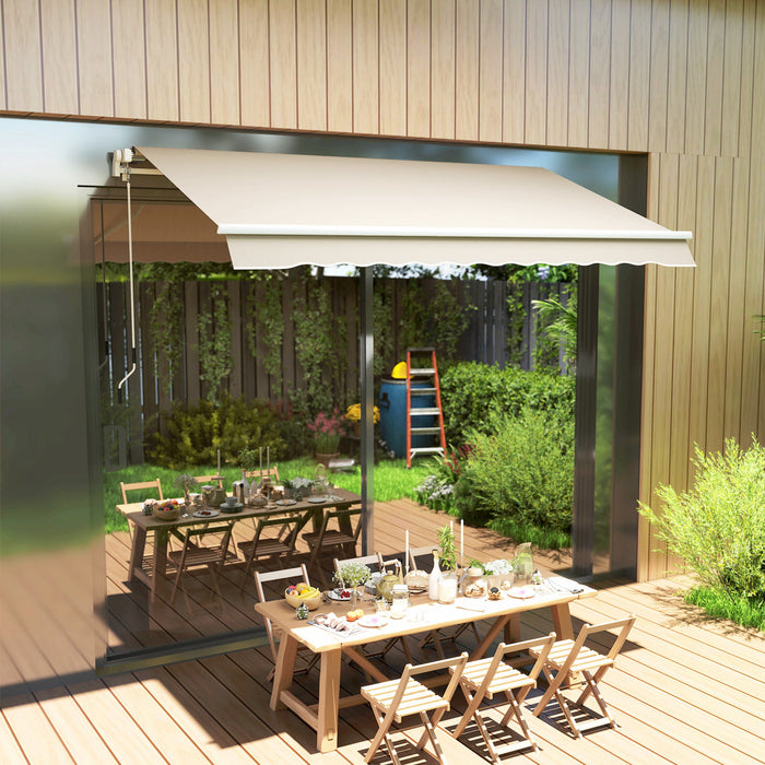 Outsunny 9'x8' Retractable Awning Fabric Replacement Outdoor Awning Cover