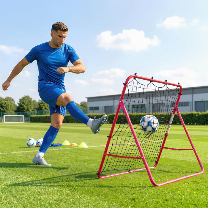 Soozier Soccer Rebounder Net, Bounce Back Net with 5 Adjustable Angles