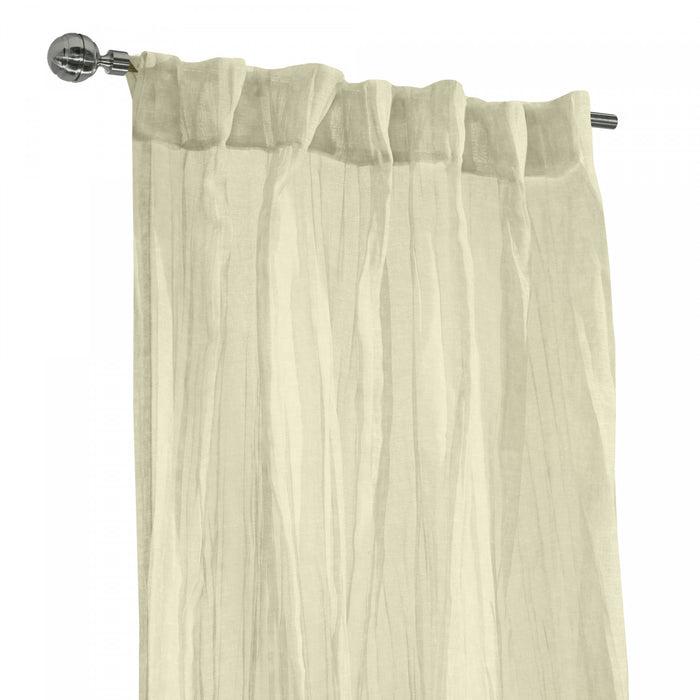 Habitat Paloma Grey Sheer Dual Header Curtain Panel - 52 x 63