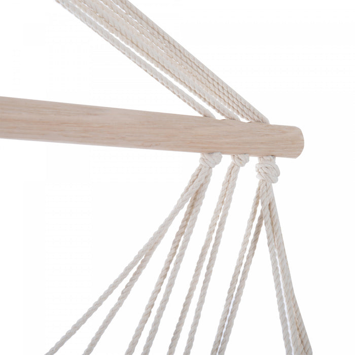 Outsunny Patio Hammock Chair, Portable Hanging Cotton Rope Hammock Swing Chair Sleeping Bed Seat With Footrest For Outdoor Garden Yard Camping Red