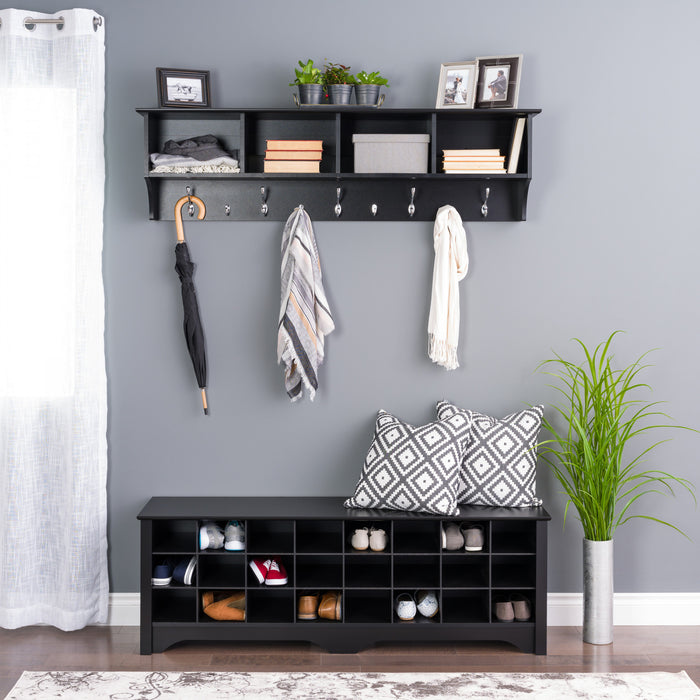 Hanging Entryway Shelf - Black