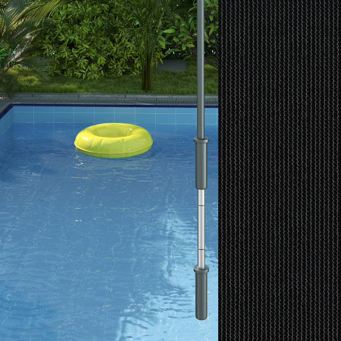 Outsunny Outdoor Roller Shade, 6' X 6' Patio Door Blinds, Black