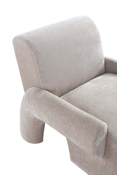 Verandah Mid-Century Modern 2-Piece Sofa Set in Beige